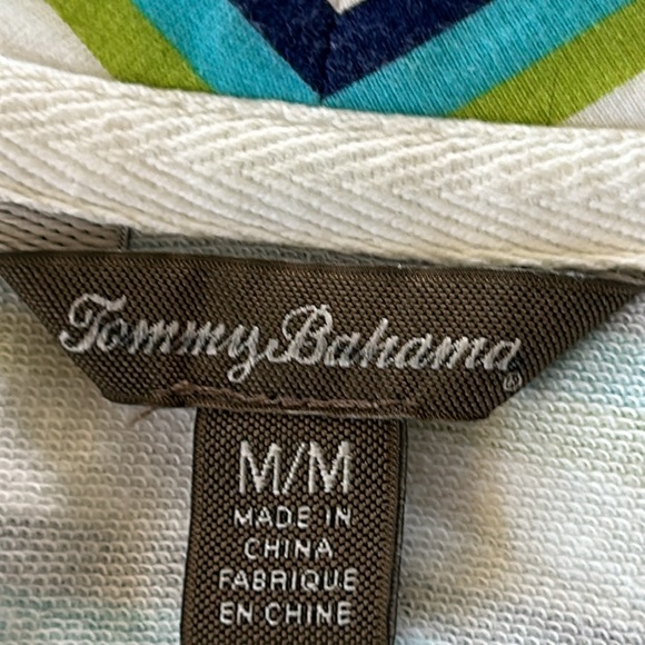 Tommy Bahama Striped Aruba Full-Zip Sweatshirt /Jacket w Pockets Green Aqua Navy - Picture 2 of 10